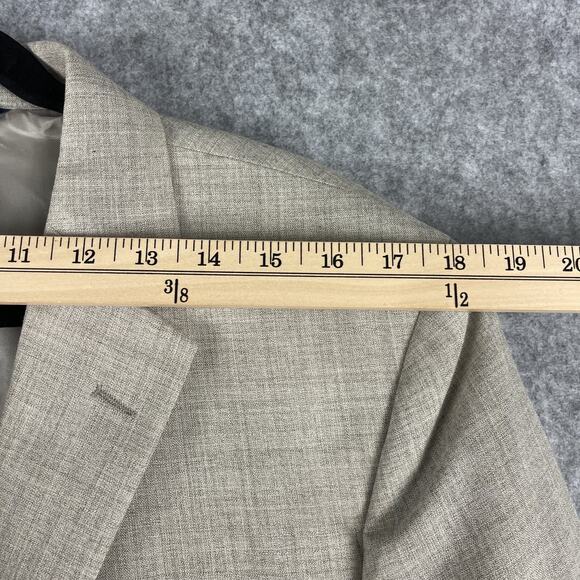 Brooks Brothers Regent Fit Blazer Sport Coat Mens 42R Beige Wool Ramie 2 Button - Picture 11 of 16